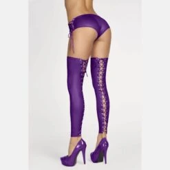 Halterlose Strümpfe In Lila