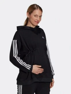 ADIDAS Umstandshoodie In Schwarz/ Weiß