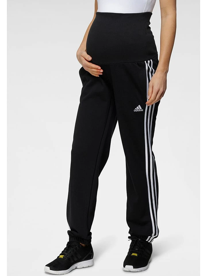 ADIDAS Umstandshose In Schwarz/ Weiß