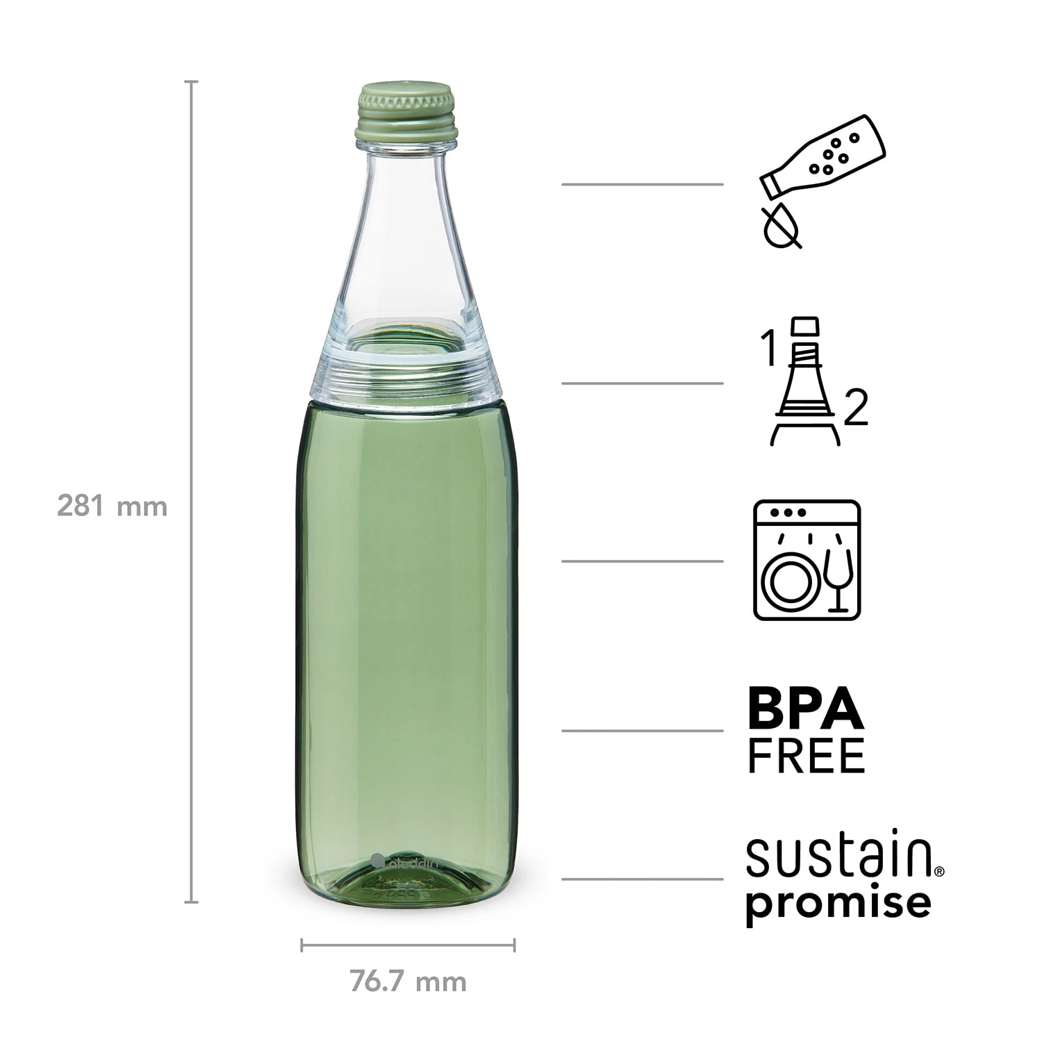 Aladdin Fresco Twist & Go, 0,7L, Salbei Grün - Image 3