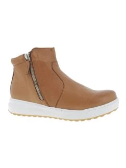 Andrea Conti Leder-Boots In Hellbraun