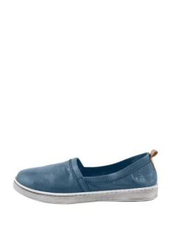 Andrea Conti Leder-Slipper In Blau