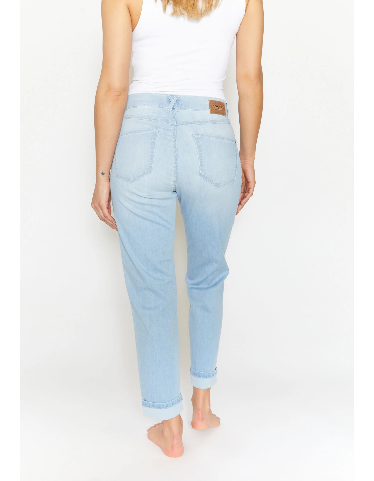 Angels 5-Pocket-Jeans Darleen Crop TU In Bleached Blue Used - Image 3