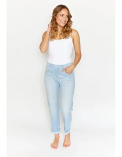 Angels 5-Pocket-Jeans Darleen Crop TU In Bleached Blue Used