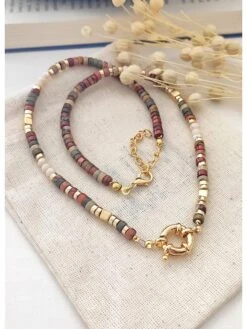 Vergold. Halskette Mit Schmuckelement - (L)45 Cm