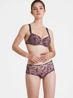 Aubade Schalen-BH "Fleur De Toi" In Schwarz/ Rosa