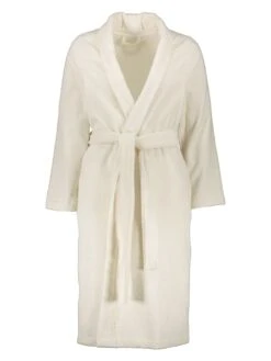 Bademantel Mit Schalkragen In Creme