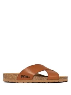 Pantoletten "Gomera" In Hellbraun