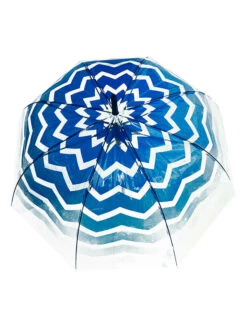 Stockschirm In Blau/ Transparent - Ø 100 Cm