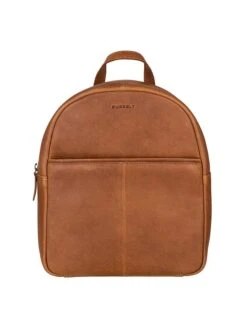 BURKELY Leder-Rucksack In Hellbraun - (B)27 X (H)31 X (T)11 Cm