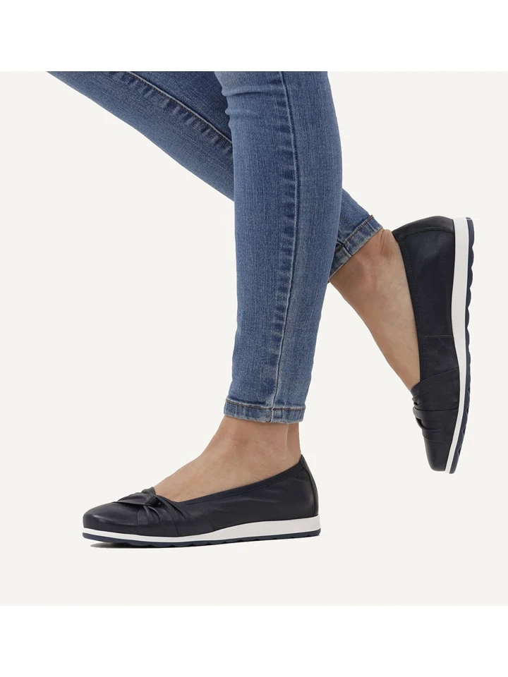 Caprice Leder-Ballerinas "Anna" In Dunkelblau - Image 2