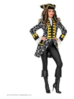 Kostümoberteil "Piraten Paradefrack" In Schwarz