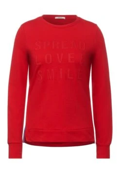 Cecil Sweatshirt Mit Wording Vibrant Red