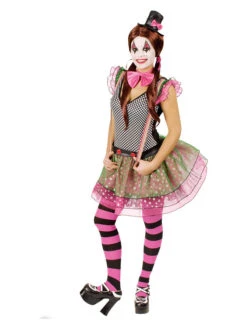 3tlg. Kostüm "Valentina" In Schwarz/ Pink