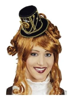 Mini-Hut "Steampunk" In Schwarz