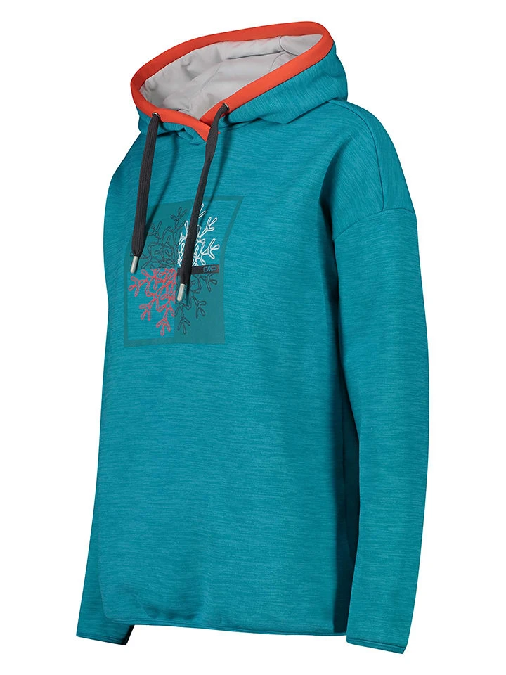 CMP Fleecehoodie In Petrol - Image 2