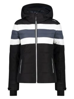 CMP Ski-/ Snowboardjacke In Schwarz/ Weiß/ Grau