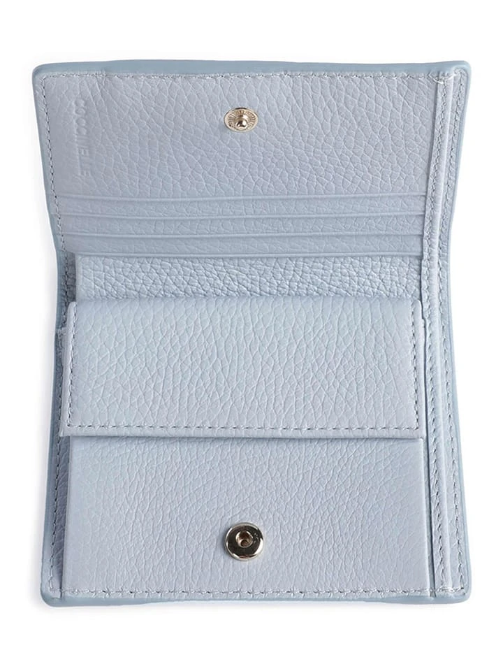 Coccinelle Leder-Geldbörse In Hellblau - (B)11 X (H)9 Cm - Image 4