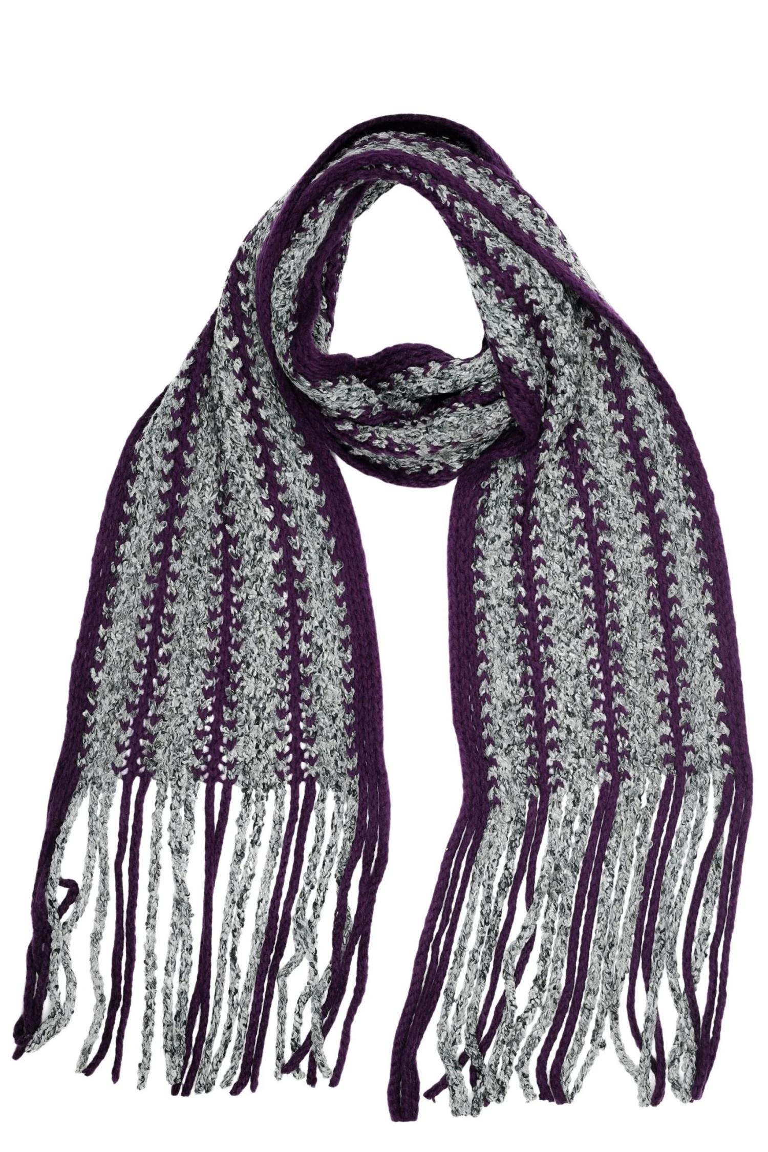 Winterschal " Grobstrick " In Lila