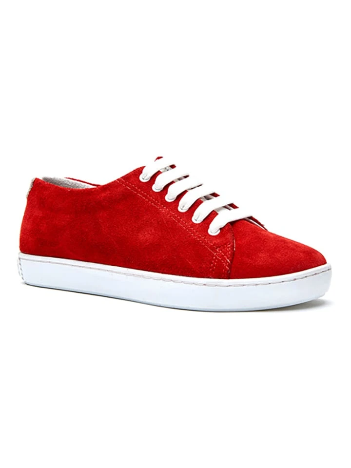 Leder-Sneakers In Rot