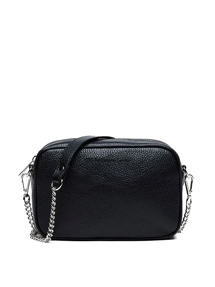 Leder-Umhängetasche "Montmartre" In Schwarz - (L)10 X (B)8,5 X (H)14,5 Cm