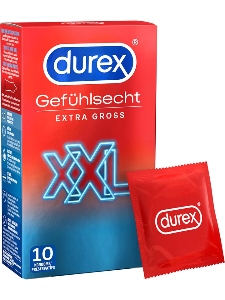 Durex 10er-Set: Kondome "Gefühlsecht XXL Extra Gross" - Image 2