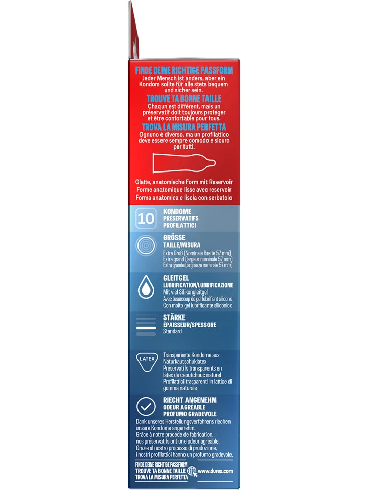 Durex 10er-Set: Kondome "Gefühlsecht XXL Extra Gross" - Image 4