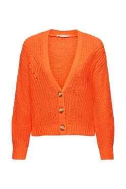 ESPRIT Locker Gestrickter Cardigan Orange Red