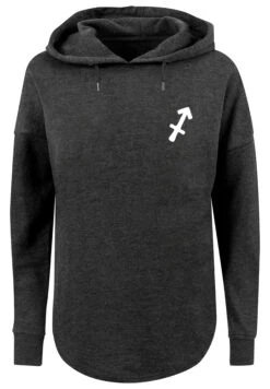 F4NT4STIC Oversized Hoodie Sagittarius Schütze Sternzeichen In Charcoal