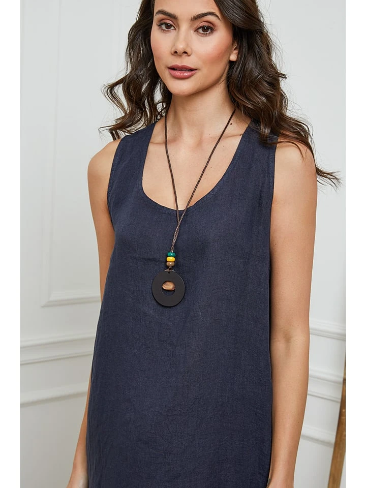 Leinen-Kleid "Hemar" In Dunkelblau - Image 4
