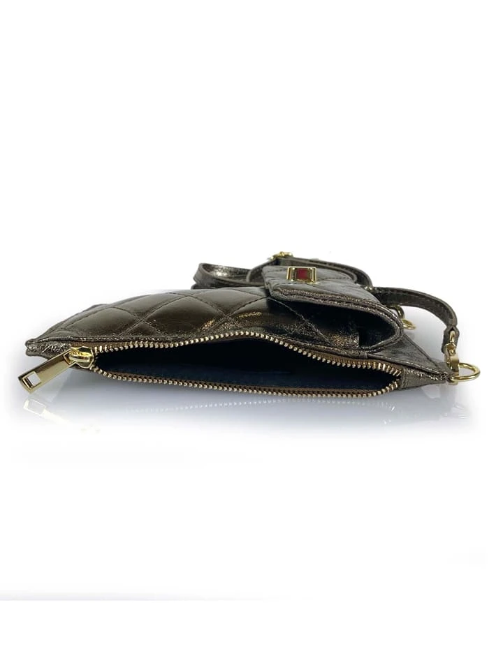 Leder-Smartphonetasche "Smarth" In Gold - (B)21 X (H)15 X (T)4 Cm - Image 4