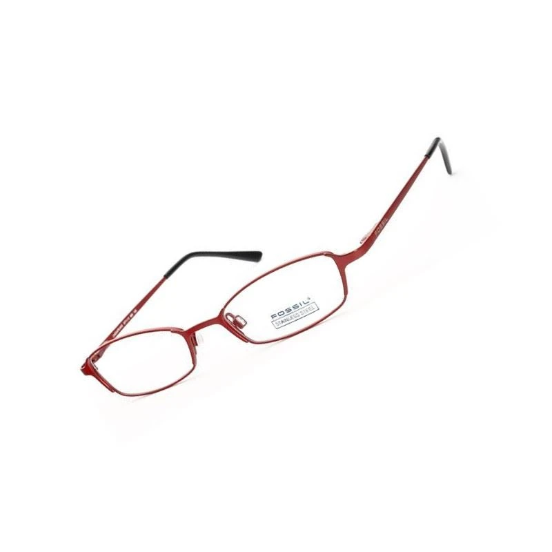 Fossil Brillengestell Aus Metall In Weinrot