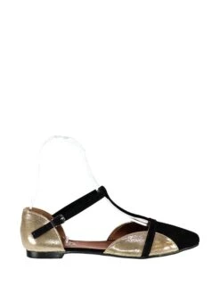 Fox Ballerinas In Gold/ Schwarz