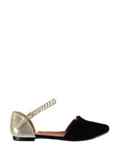 Fox Ballerinas In Gold/ Schwarz