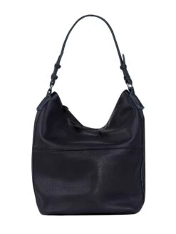 Leder-Schultertasche "Carry On Down" In Schwarz - (B)37 X (H)33,5 X (T)8 Cm