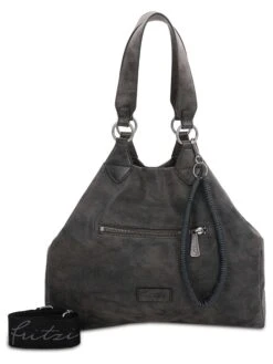 Henkeltasche "Iggi 01" In Schwarz - (B)38 X (H)31 X (T)14,5 Cm
