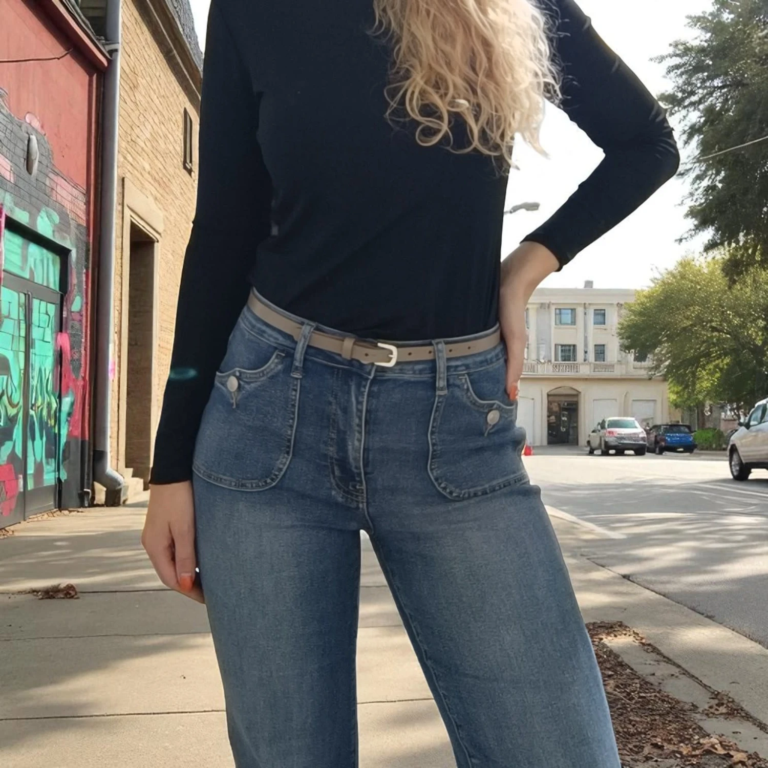 Schmaler Damengürtel In Rot - Image 3