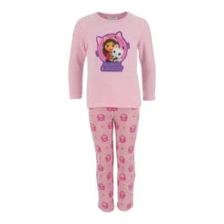 Gabby's Dollhouse Gaby's Dollhouse Coral Fleece Schlafanzug Pyjama Für Kinder In Rosa