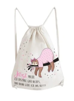 Turnbeutel Faultier Daphne Bett In Rosa - 33 X 42 Cm