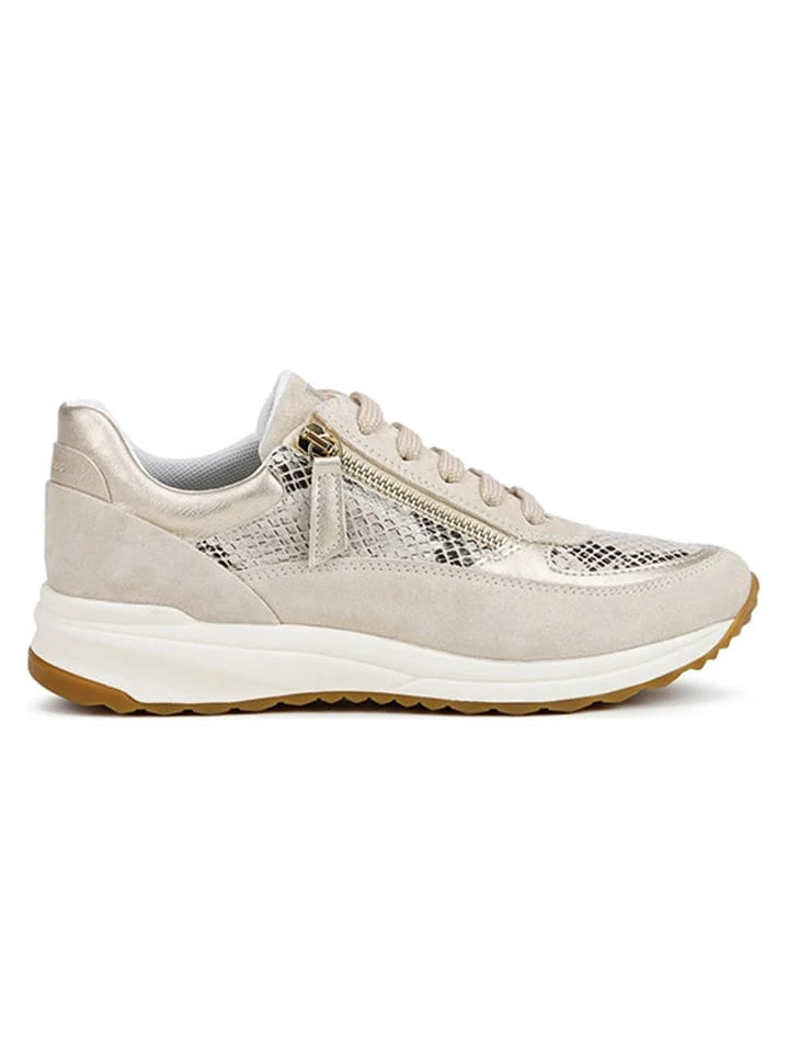 Geox Leder-Sneakers In Beige