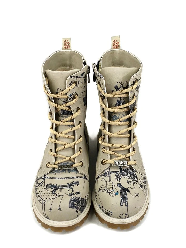 Boots In Beige/ Bunt - Image 2