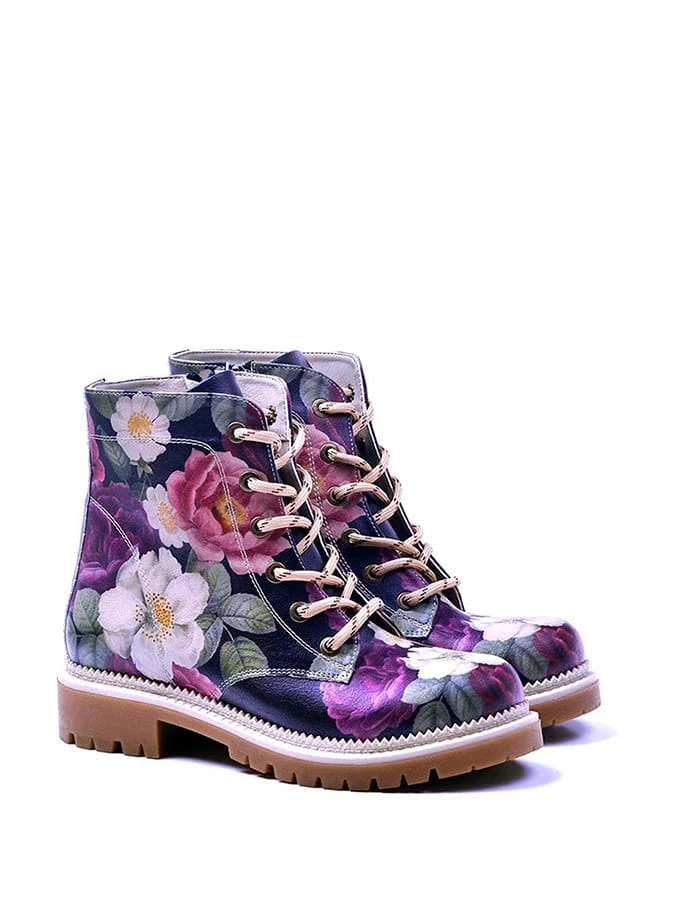 Boots In Dunkelblau/ Bunt