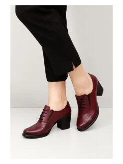 Leder-Pumps In Rot