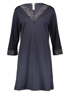 HANRO Nachthemd In Dunkelblau