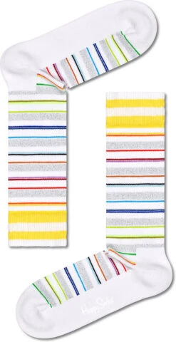 Happy Socks 1er Pack Invisible Stripe Crew Sock Socken