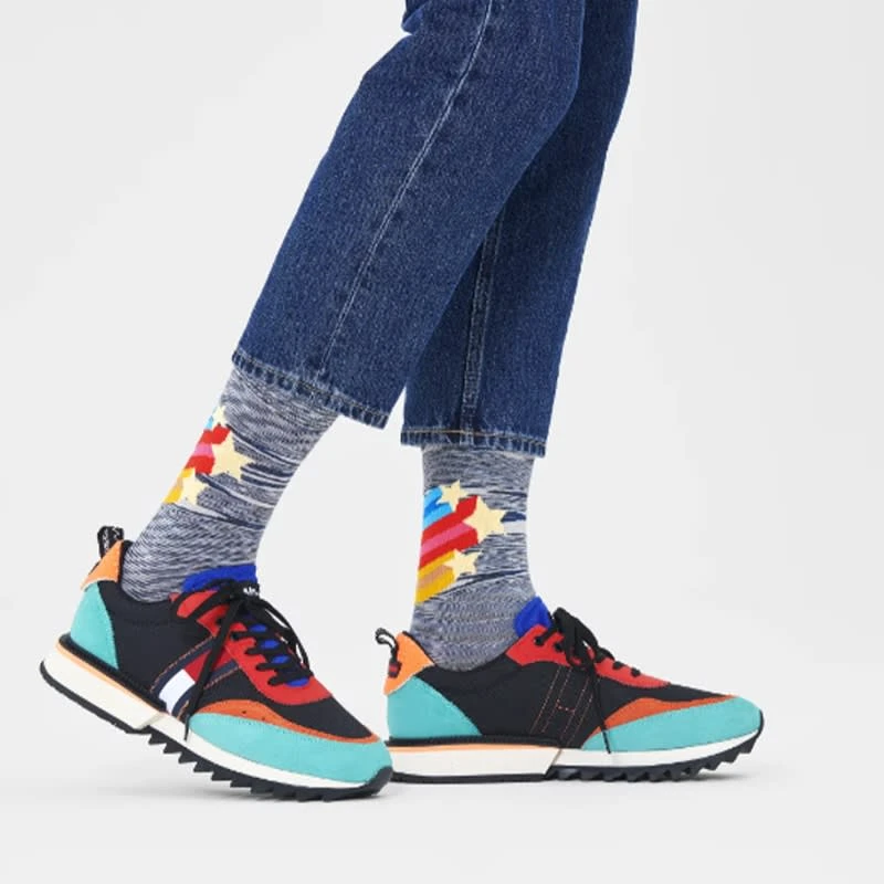 Happy Socks Freizeit Socken Shooting Stars Sock Black - Image 3