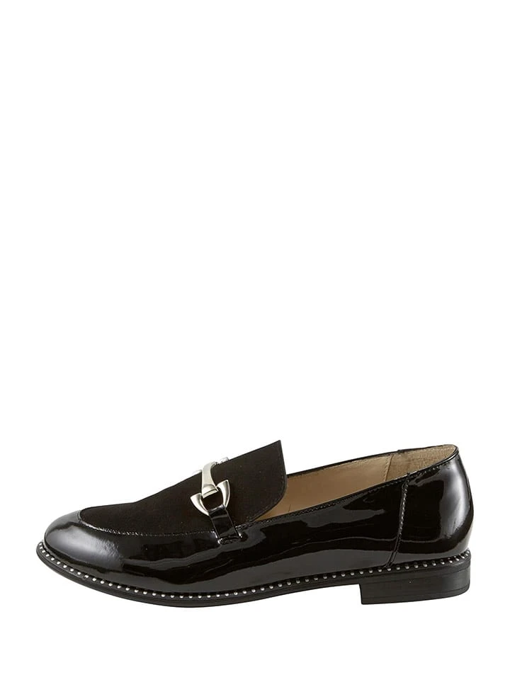 Heine Leder-Mokassins In Schwarz