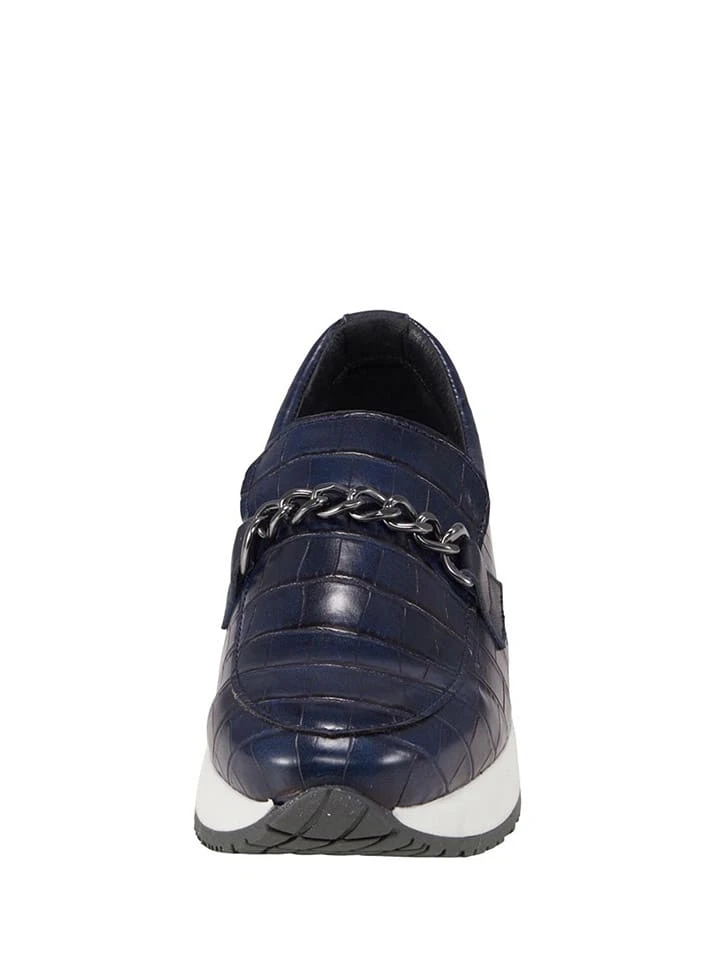 Heine Leder-Slipper In Dunkelblau - Image 2