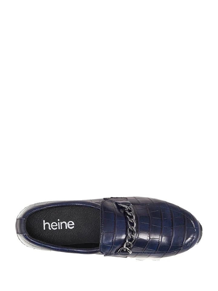 Heine Leder-Slipper In Dunkelblau - Image 5