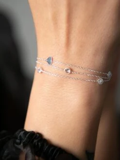 Silber-Armkette Mit Schmuckelementen